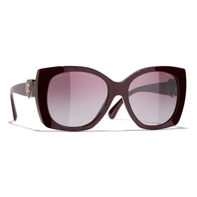 Chanel Woman Sunglass Square Sunglasses CH5519 - Frame color: Burgundy, Lens color: Burgundy