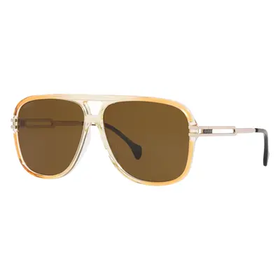 Gucci Man Sunglass GG1105S - Frame color: Orange, Lens color: Silver