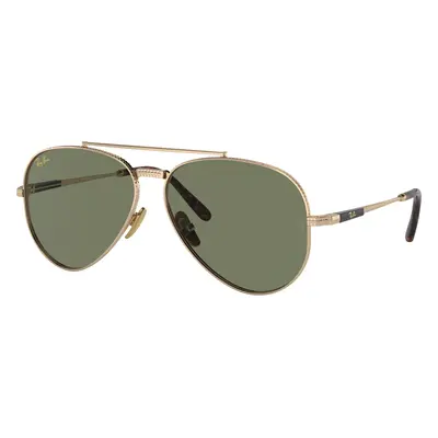 Ray-Ban Unisex Sunglass RB8225 Aviator II Titanium - Frame color: Arista Gold, Lens color: Gree