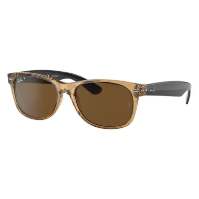 Ray-Ban Unisex Sunglass RB2132 New Wayfarer Bicolor - Frame color: Honey, Lens color: Brown