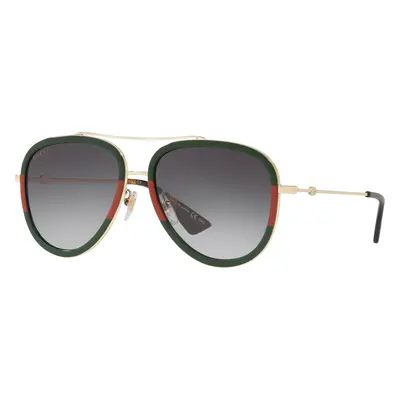 Gucci Unisex Sunglass GG0062S - Frame color: Gold, Lens color: Grey