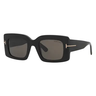 Tom Ford Woman Sunglass Brigitta - Frame color: Black Shiny, Lens color: Grey