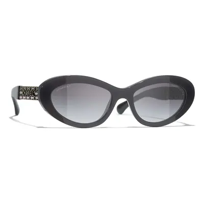 Chanel Woman Sunglass CH5538Q - Frame color: Grey, Lens color: Gradient Grey