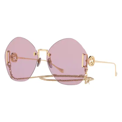 Gucci Woman Sunglass GG1203S - Frame color: Gold, Lens color: Purple