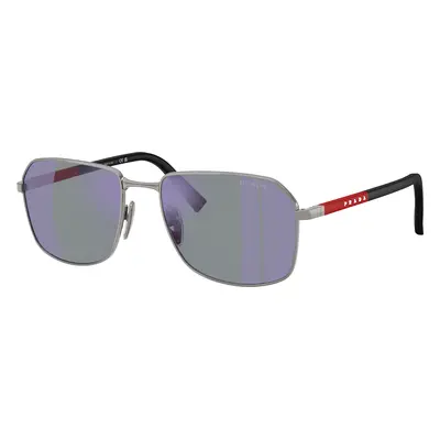 Prada Linea Rossa Man Sunglass PS A51S - Frame color: Gunmetal, Lens color: Dark Blue Mirror Vi