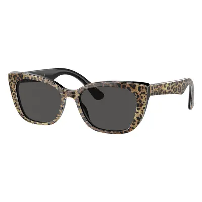 Dolce&Gabbana Unisex Sunglass DX4427 Kids - Frame color: Leo Brown/Black, Lens color: Dark Grey