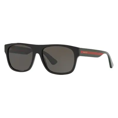 Gucci Unisex Sunglass GG0341S - Frame color: Shiny Black, Lens color: Grey Polarized