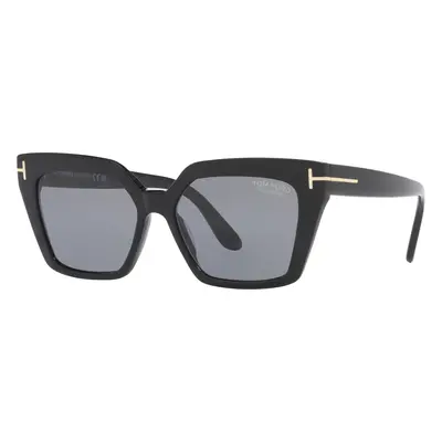 Tom Ford Woman Sunglass Winona - Frame color: Black Shiny, Lens color: Grey Polarized