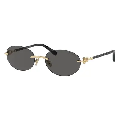 Tiffany & Co. Woman Sunglass TF3104D - Frame color: Pale Gold, Lens color: Dark Grey