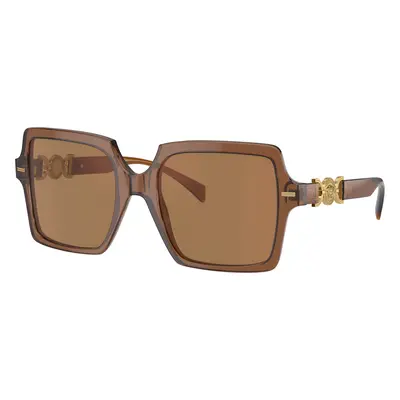 Versace Woman Sunglass VE4441 - Frame color: Transparent Brown, Lens color: Brown Orange Metall