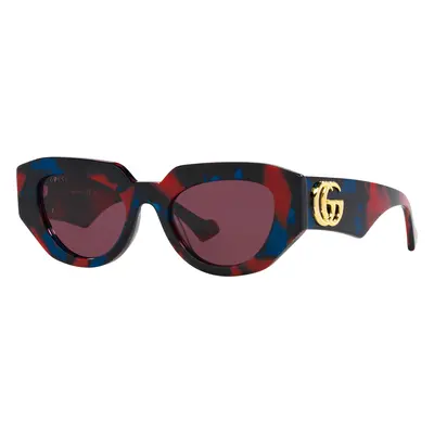 Gucci Woman Sunglass GG1421S - Frame color: Tortoise, Lens color: Purple