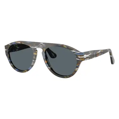 Persol Unisex Sunglass PO3370S - Frame color: Frost Grey/Nautical Blue, Lens color: Blue