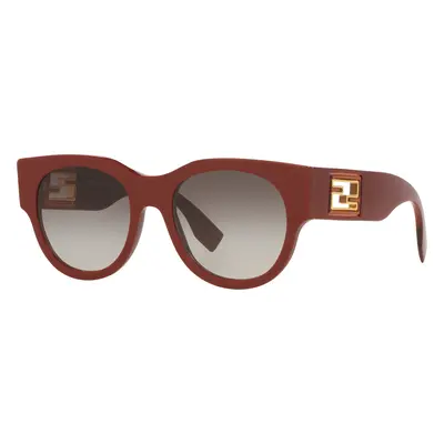 Fendi Woman Sunglass FE40147I - Frame color: Red, Lens color: Brown Gradient