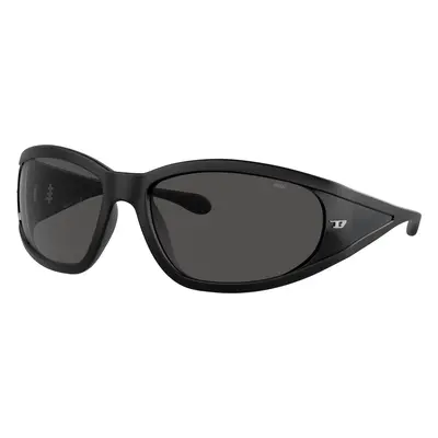 Diesel Unisex Sunglass DL3002 - Frame color: Matte Black, Lens color: Dark Grey