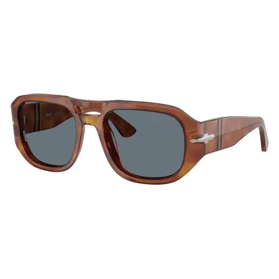 Persol Unisex Sunglass PO3373S - Vincent - Frame color: Terra Di Siena, Lens color: Light Blue