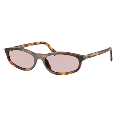 Miu Miu Woman Sunglass MU A06S - Frame color: Honey Havana, Lens color: Pink