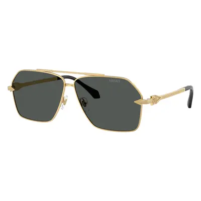 Versace Man Sunglass VE2284 - Frame color: Gold, Lens color: Dark Grey