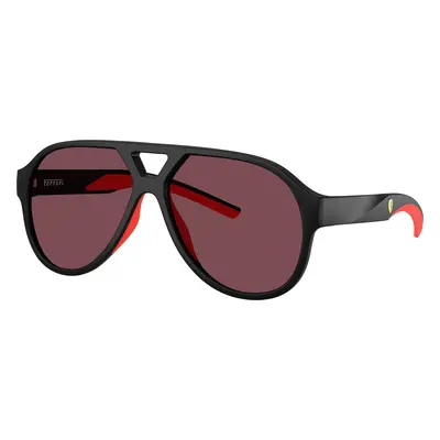 Scuderia Ferrari Unisex Sunglass FZ6014U - Frame color: Matte Black, Lens color: Red Ferrari Ex