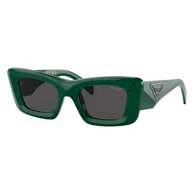 Prada Woman Sunglass PR 13ZS - Frame color: Green Marble, Lens color: Dark Grey