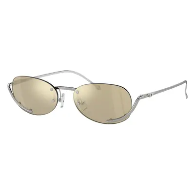 Diesel Unisex Sunglass DL1004 - Frame color: Brushed Silver, Lens color: Yellow Mirror Intern B