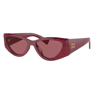 Miu Miu Woman Sunglass MU 06YS - Frame color: Striped Bordeaux, Lens color: Dark Violet