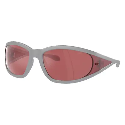 Diesel Unisex Sunglass DL3002 - Frame color: Matte Grey, Lens color: Red Hiper Mirror