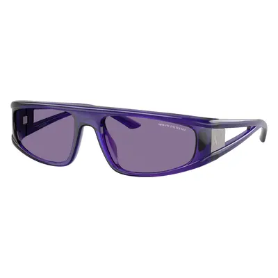 Armani Exchange Unisex Sunglass AX4159SU - Frame color: Shiny Transparent Violet, Lens color: V