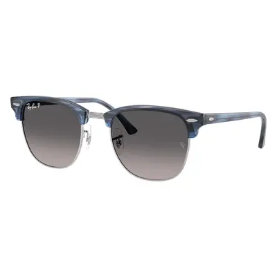 Ray-Ban Unisex Sunglass RB3016 Clubmaster - Frame color: Striped Blue On Silver, Lens color: Gr