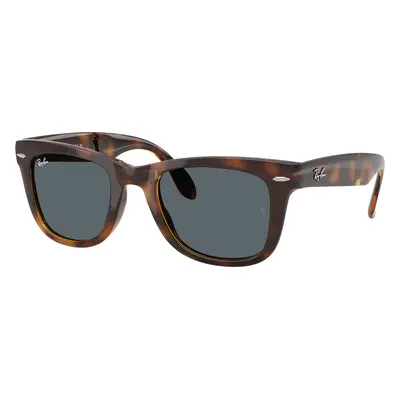 Ray-Ban Man Sunglass RB4105 Wayfarer Folding Classic - Frame color: Havana, Lens color: Blue