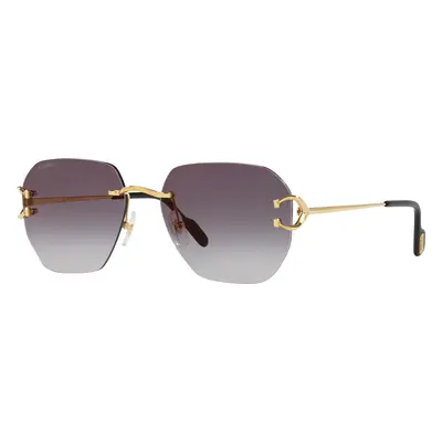 Cartier Unisex Sunglass CT0394S - Frame color: Gold, Lens color: Grey