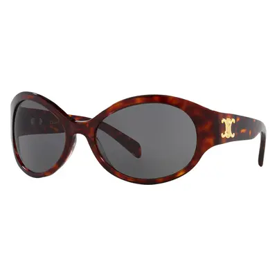 Celine Woman Sunglass Triomphe CL40271I - Frame color: Tortoise, Lens color: Grey