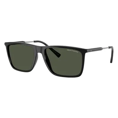 Armani Exchange Man Sunglass AX4160S - Frame color: Shiny Black, Lens color: Dark Green Polar