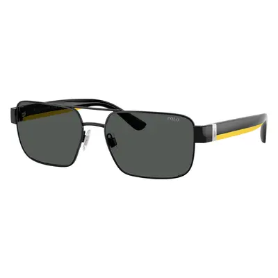 Polo Ralph Lauren Man Sunglass PH3161 - Frame color: Shiny Black, Lens color: Dark Grey