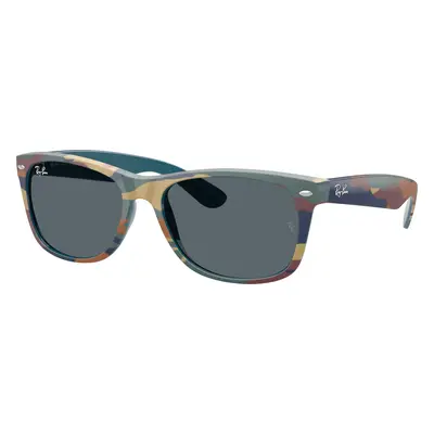 Ray-Ban Unisex Sunglass RB2132 New Wayfarer Classic - Frame color: Blue & Blue Camuflage, Lens 