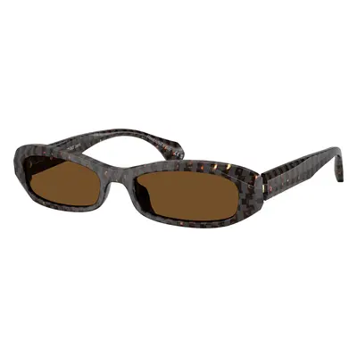 Alain Mikli Woman Sunglass A05512 - Frame color: New Damier Brown Dark Grey, Lens color: Polar 