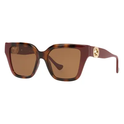 Gucci Woman Sunglass GG1023S - Frame color: Brown, Lens color: Burgundy