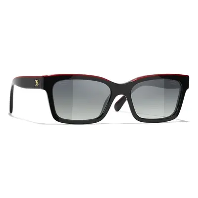 Chanel Woman Sunglass Square Sunglasses CH5417 - Frame color: Black, Lens color: Grey