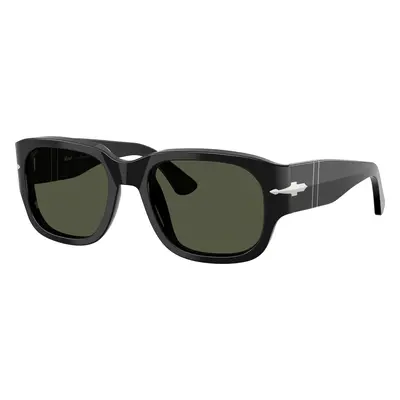 Persol Unisex Sunglass PO3380S - Frame color: Black, Lens color: Green