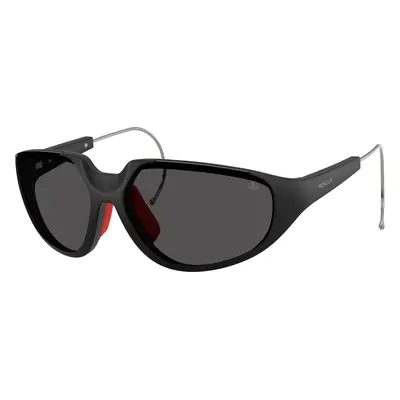 Moncler Unisex Sunglass ME8008 LASZER - Frame color: Matte Black, Lens color: Dark Grey Solid