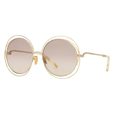 Chloé Unisex Sunglass CH0045S - Frame color: Gold Shiny, Lens color: Brown