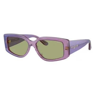 Vogue Eyewear Woman Sunglass VO5642SU - Frame color: Transparent Pearl Purple, Lens color: Gree