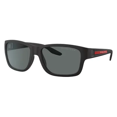 Prada Linea Rossa Man Sunglass PS 01WS - Frame color: Black Rubber, Lens color: Polar Dark Grey