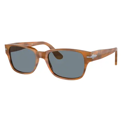 Persol Man Sunglass PO3288S - Frame color: Striped Brown, Lens color: Light Blue