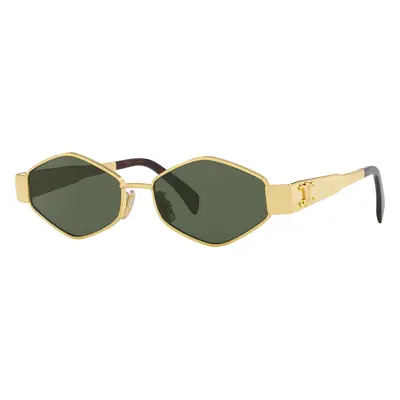 Celine Woman Sunglass Metaltriomphe - Frame color: Gold, Lens color: Green