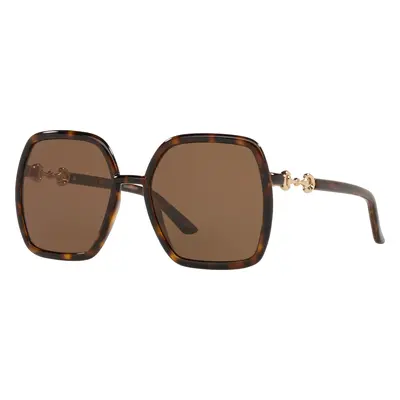 Gucci Woman Sunglass GG0890S - Frame color: Tortoise, Lens color: Brown