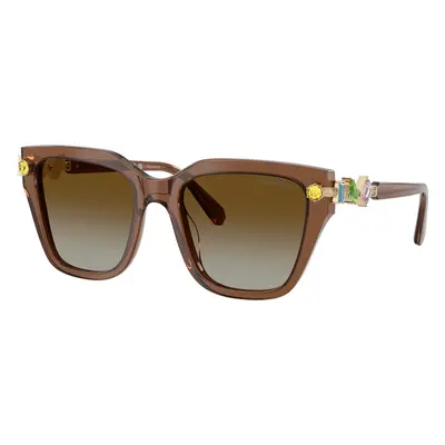 Swarovski Woman Sunglass SK6041 - Frame color: Transparent Brown, Lens color: Gradient Brown Po