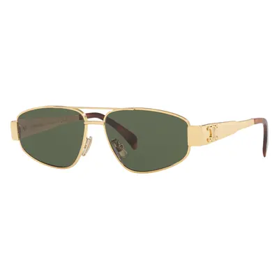 Celine Man Sunglass Metal Triomphe Cl40281U - Frame color: Gold, Lens color: Green