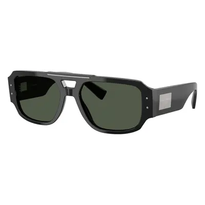 Dolce&Gabbana Man Sunglass DG4482 - Frame color: Brushed Black, Lens color: Dark Green Polar