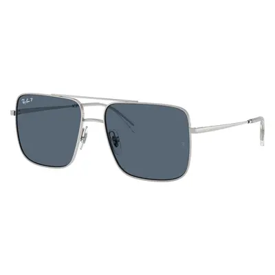 Ray-Ban Unisex Sunglass RB3758 Ari Bio-Based - Frame color: Silver, Lens color: Blue Polar