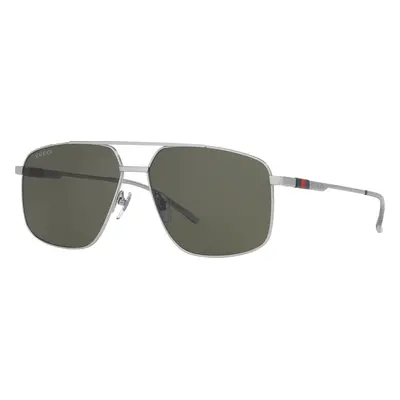 Gucci Man Sunglass GG1676S - Frame color: Silver, Lens color: Grey